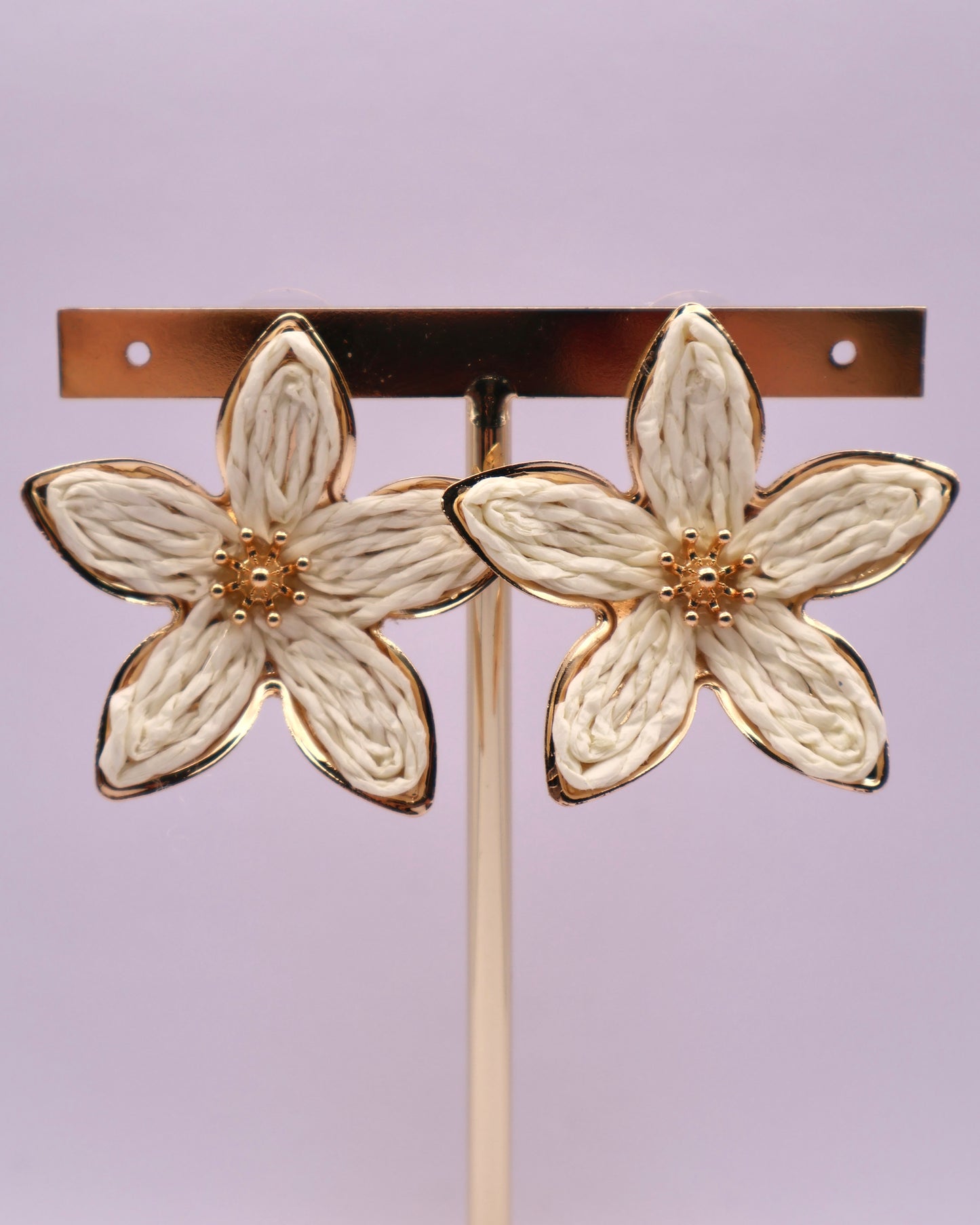 Oorbel Flower - créme