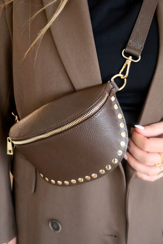 Cross body tas Charissa - bruin leer