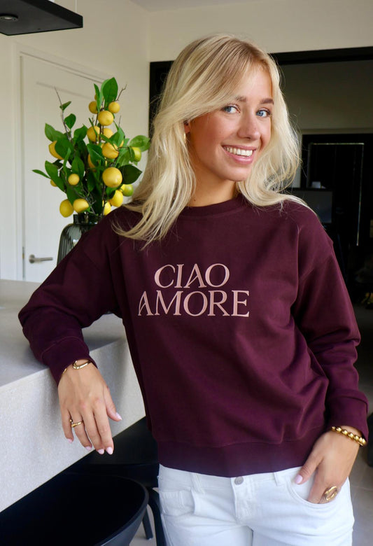 Sweater Ciao Amore - bordeaux