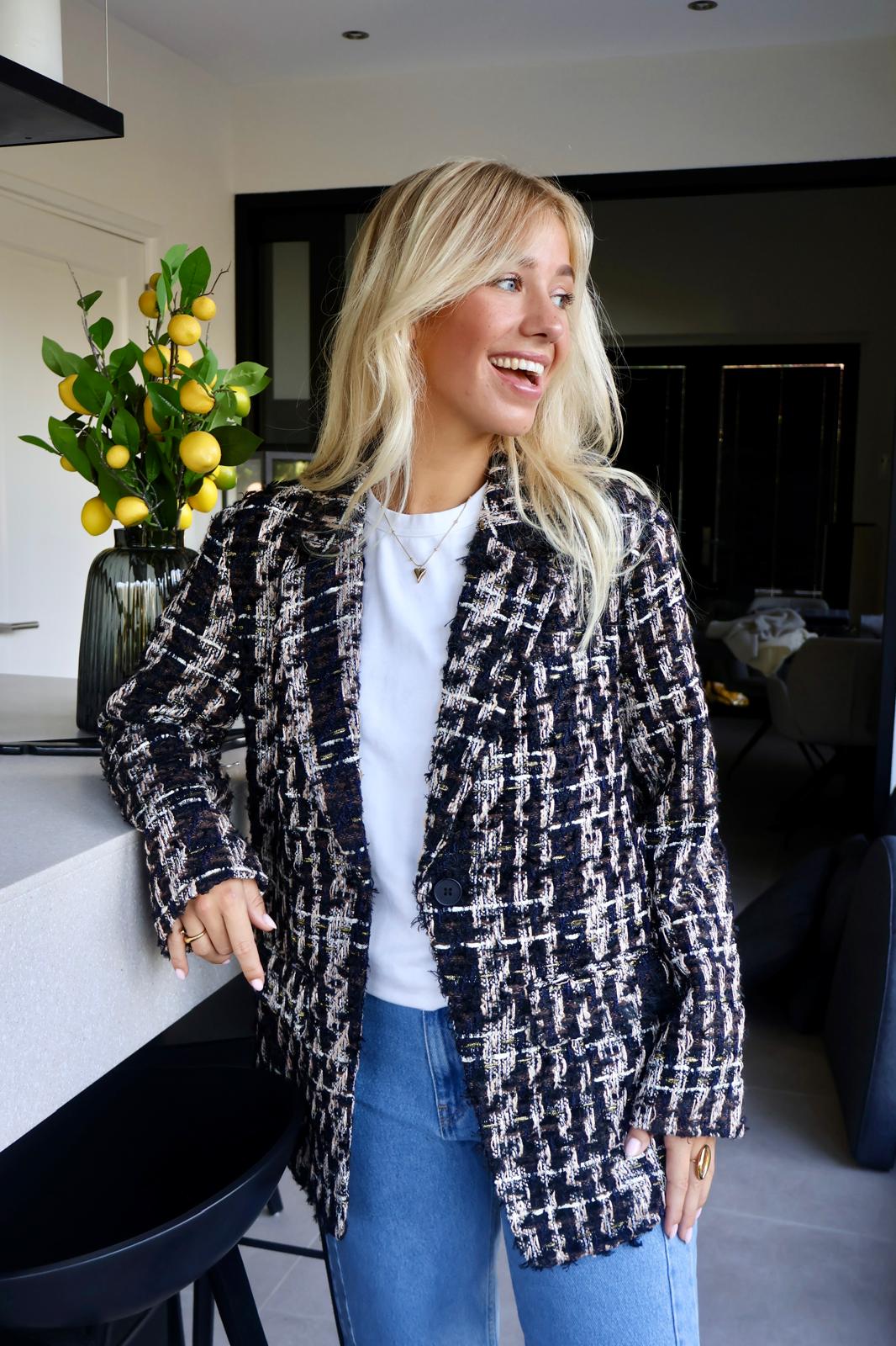Momo Blazer - Amaya Amsterdam - zwart/beige/goud/blauw/grijs