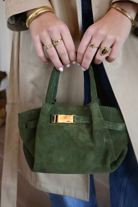 Amélie Suède Bag - Olive