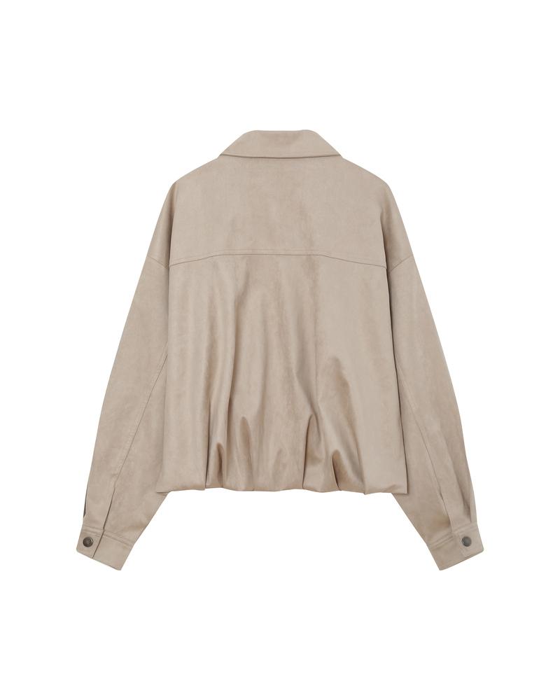 Bomber jacket Verve - suede - beige