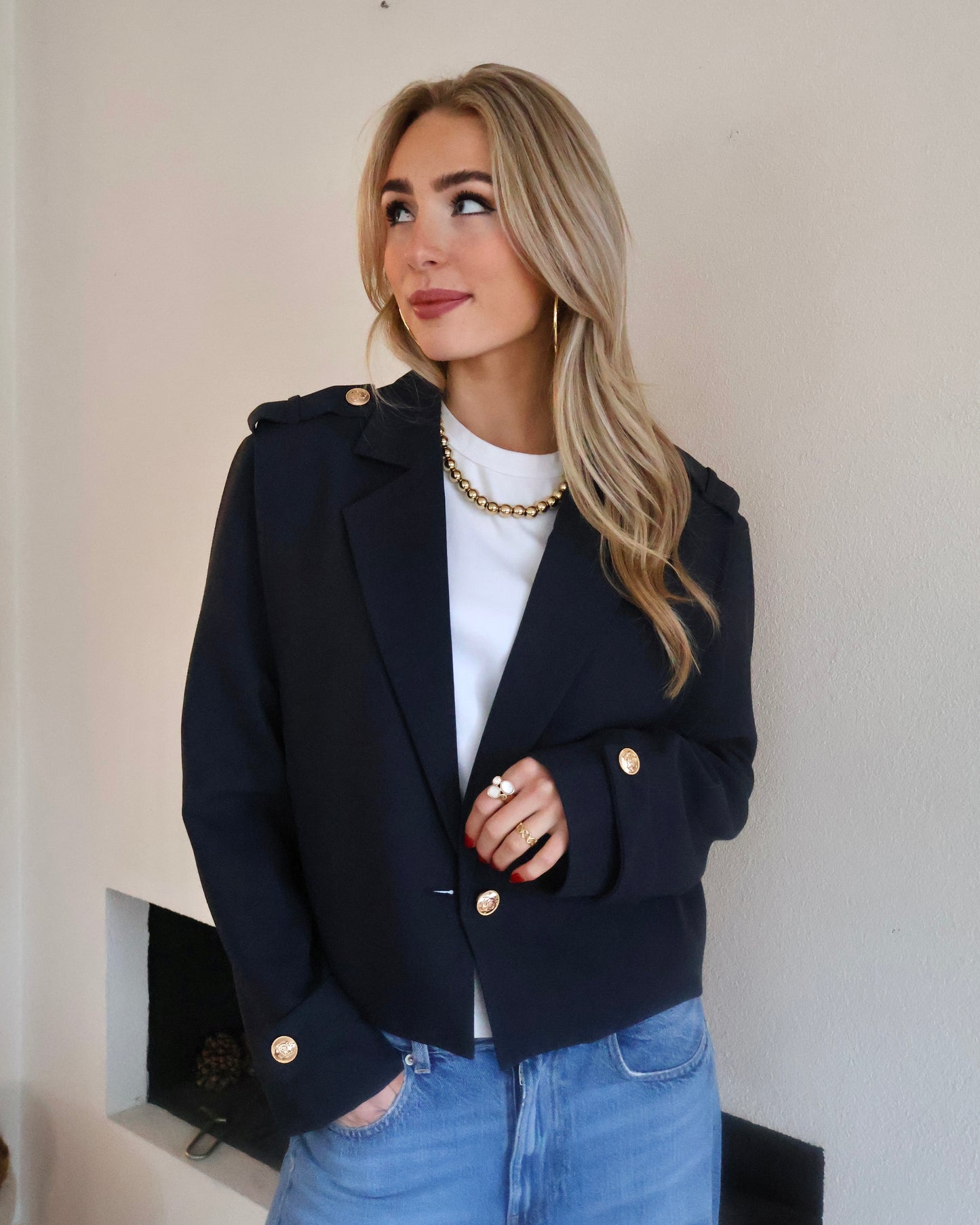 Beau Marine Blazer - Colourful Rebel