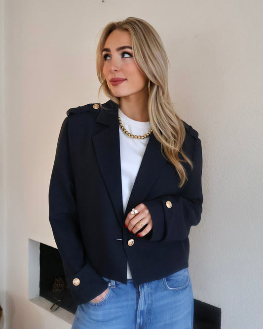 Beau Marine Blazer - Colourful Rebel