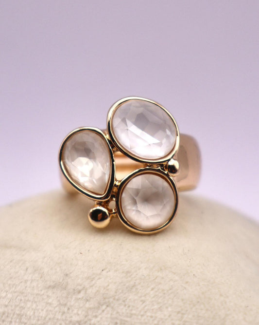 Ring 3 stones - wit