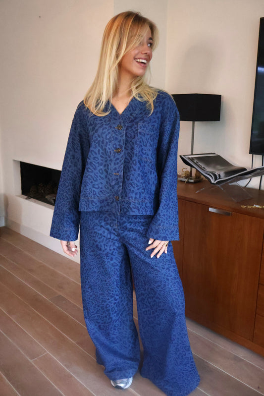 Jeansjasje Panter - blauw