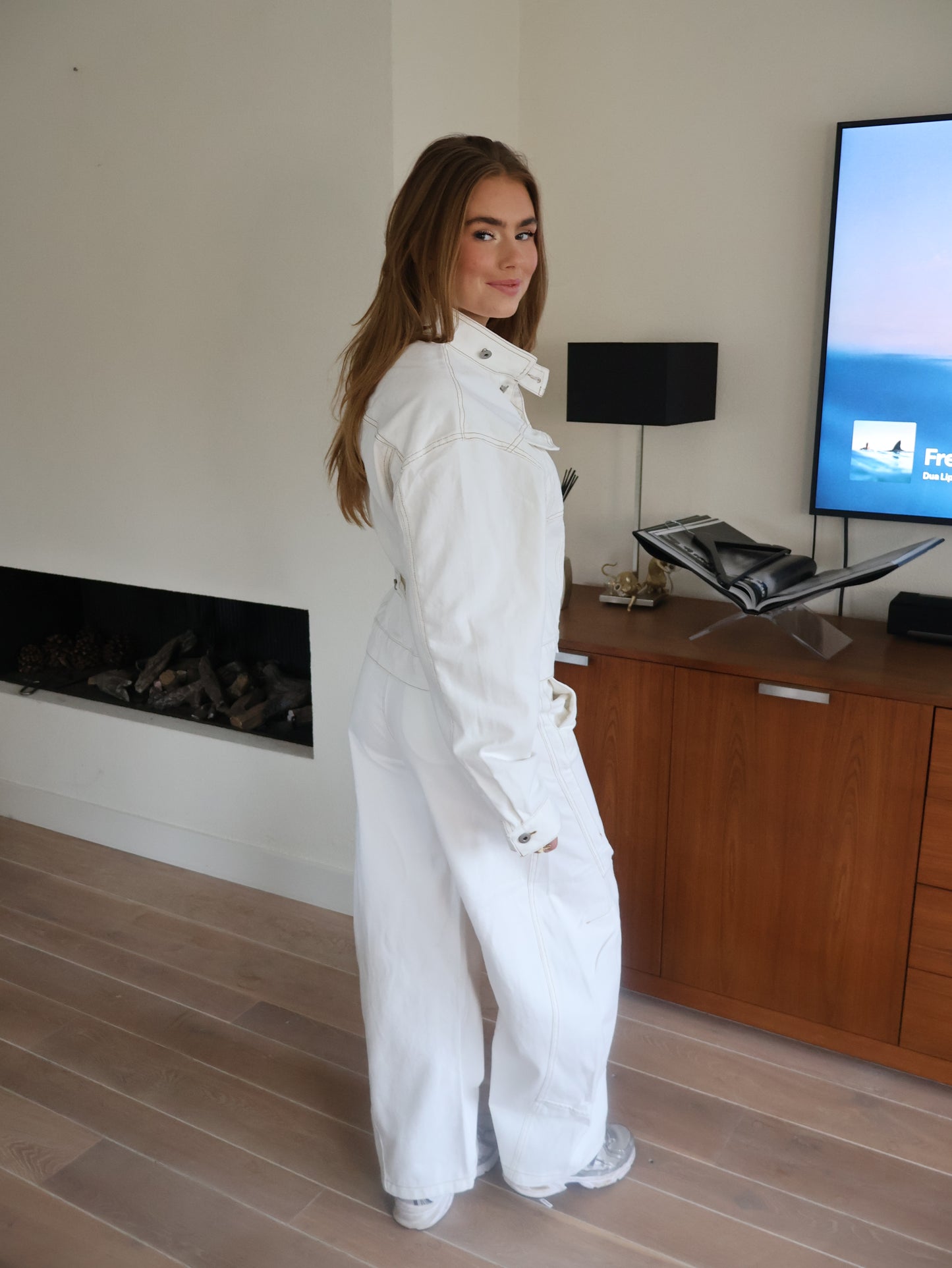 Tayler set - jacket & jeans - wit
