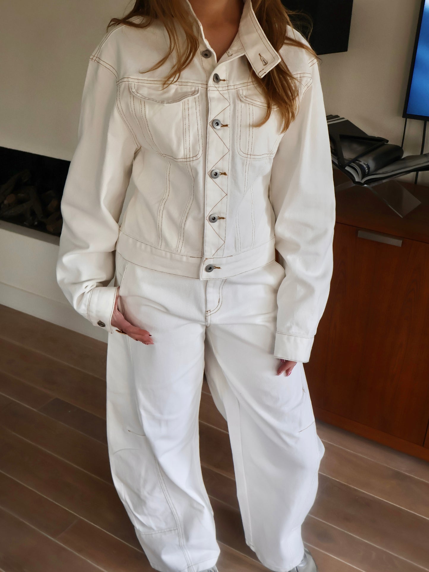 Tayler set - jacket & jeans - wit