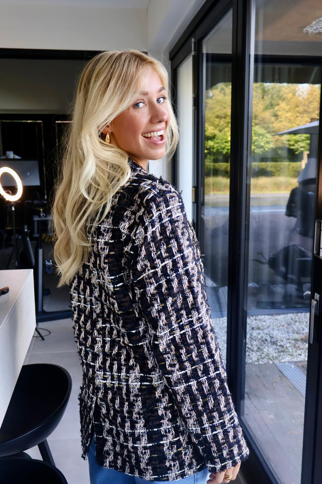 Momo Blazer - Amaya Amsterdam - zwart/beige/goud/blauw/grijs